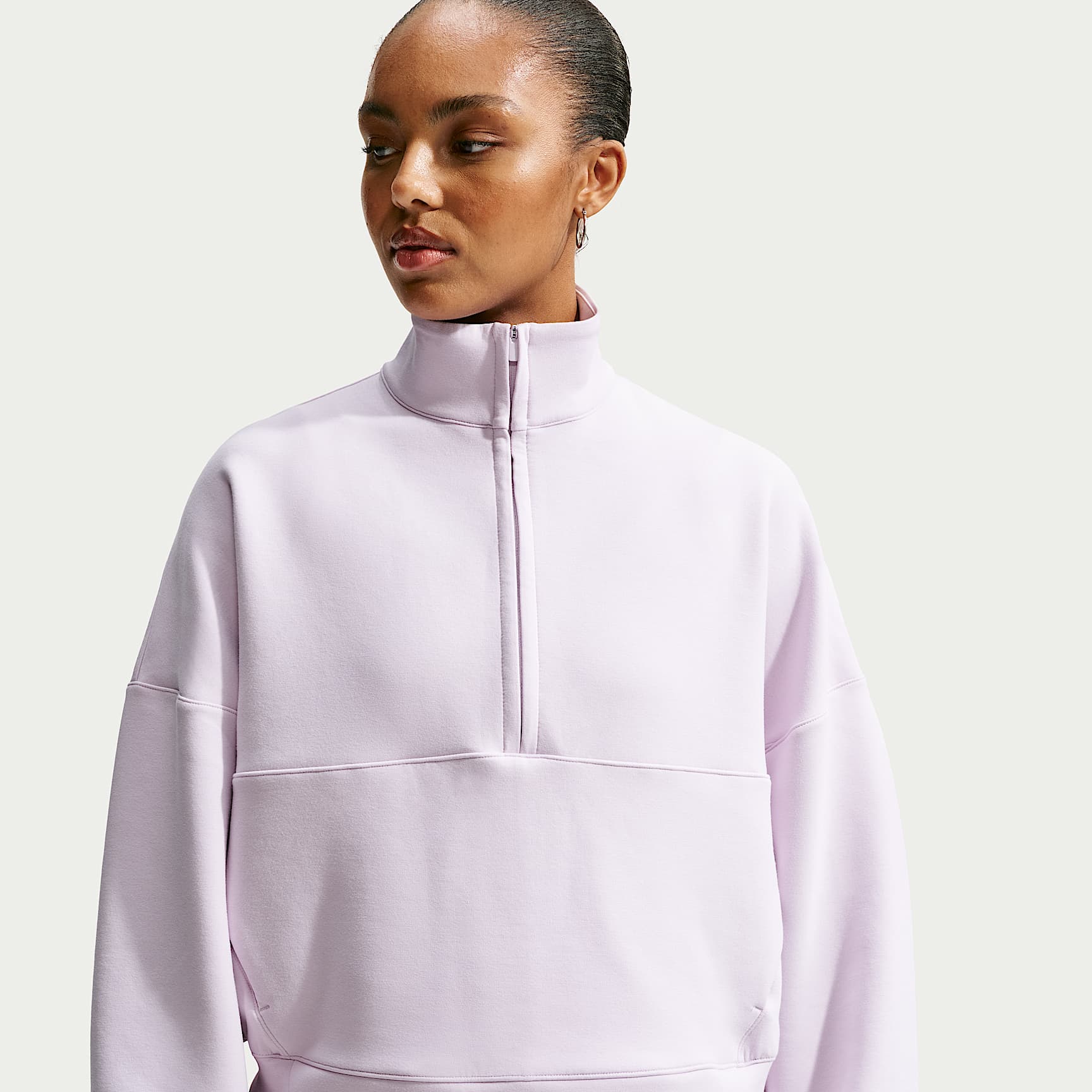 セナ Nike 24.7 ImpossiblySoft Women's Dri-FIT Oversized 1/2-Zip Top